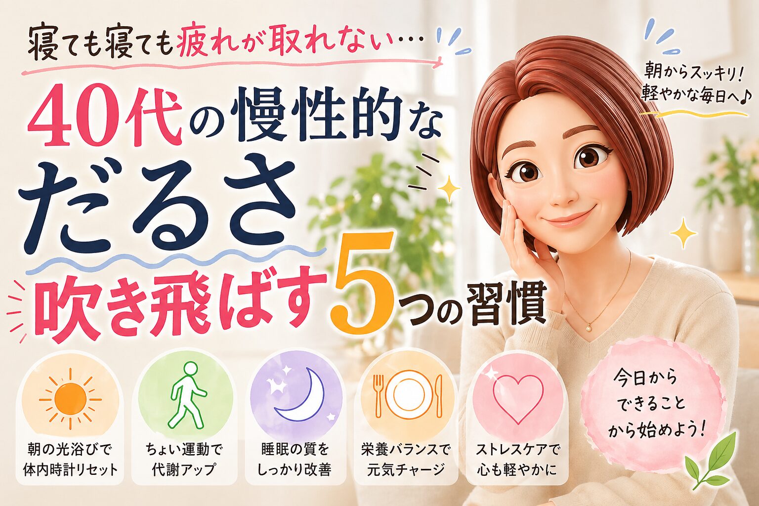 40代体のだるさのお悩み解決ブログ記事のアイキャッチ画像」