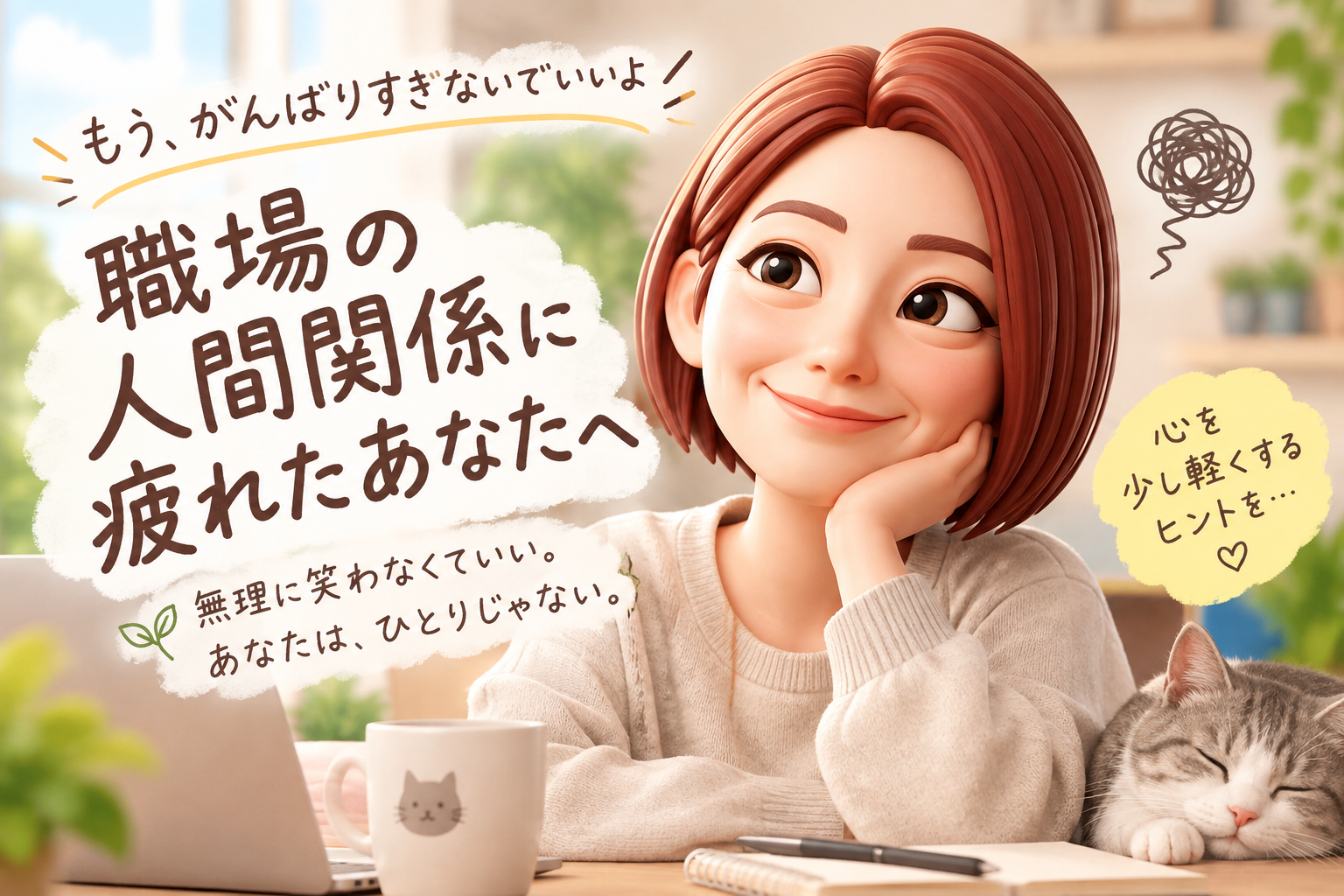 職場の人間関係に疲れた時に読んでほしい。ブログ記事アイキャッチ画像